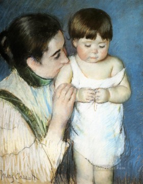 若いトーマスと母親は子供たちを母親にします メアリー・カサット Oil Paintings